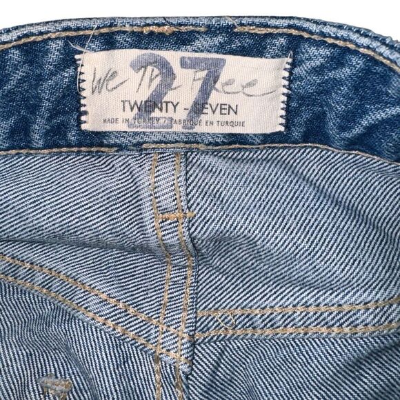 Free People We The Free Cut Off Shorts Women's Size 27 Button Fly Distressed - Picture 3 of 6